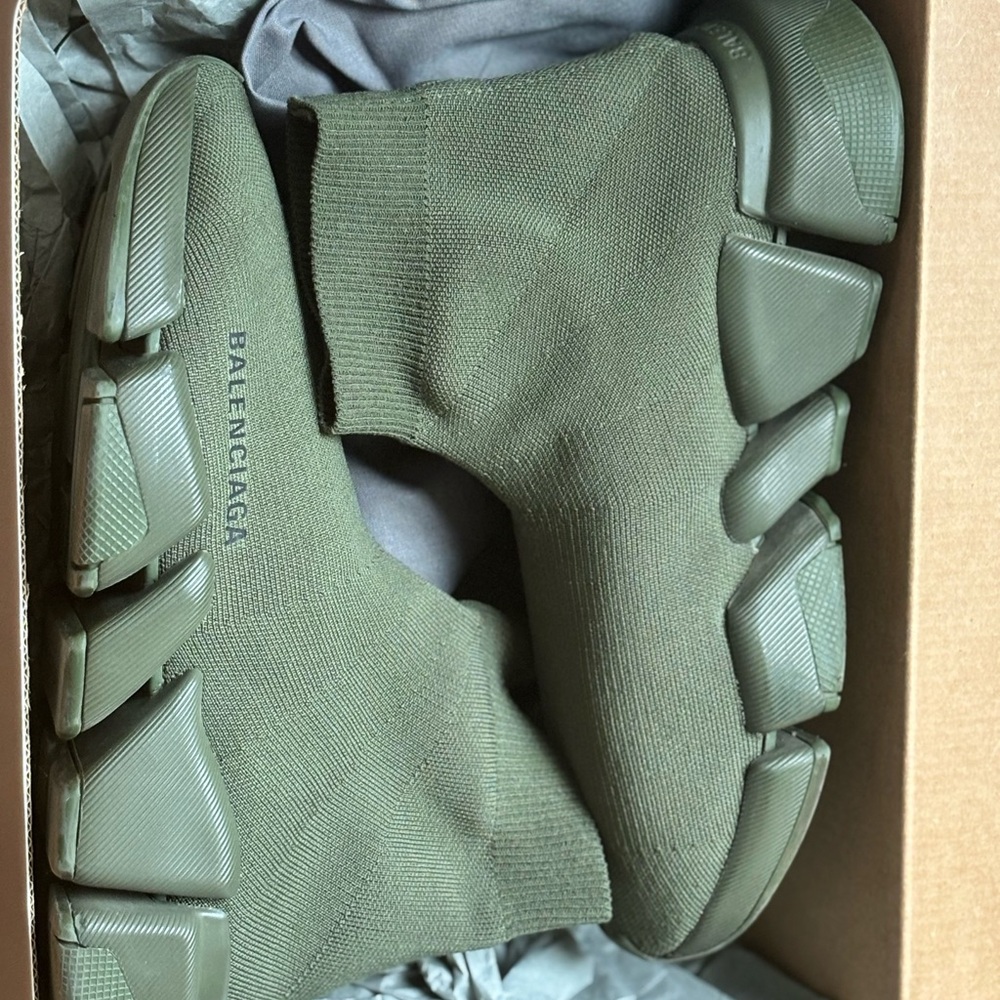 Balenciaga Olive Sock Sneakers
